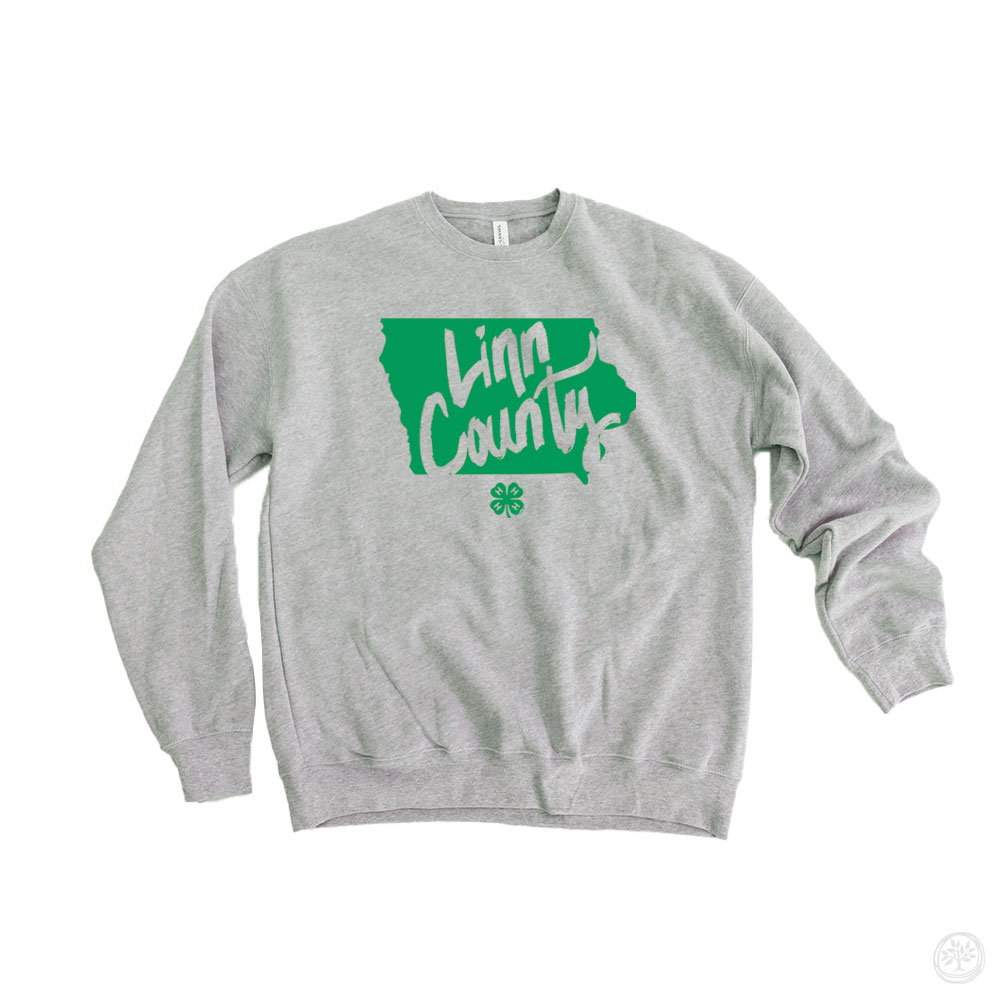 Linn County 4-H - IA Green Super Soft Crew Sweatshirts