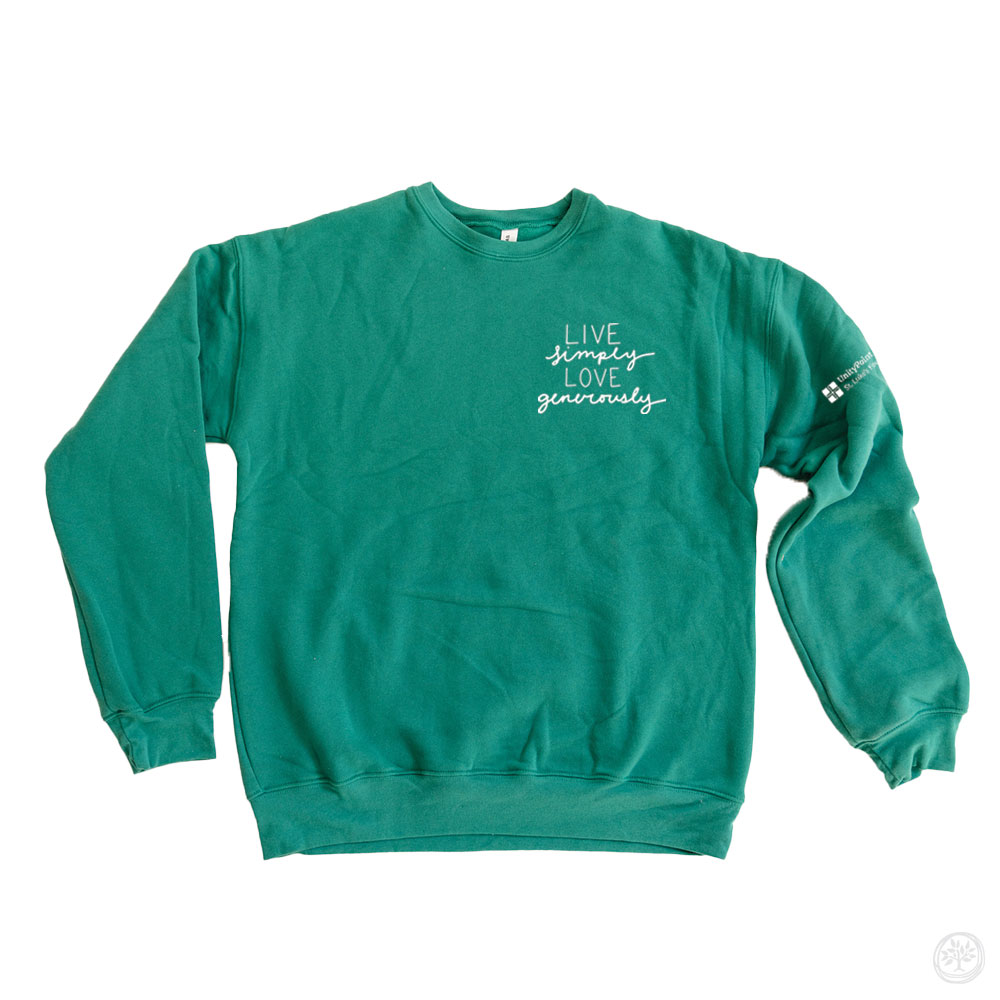 Live Simply Love Generously Super Soft Crews