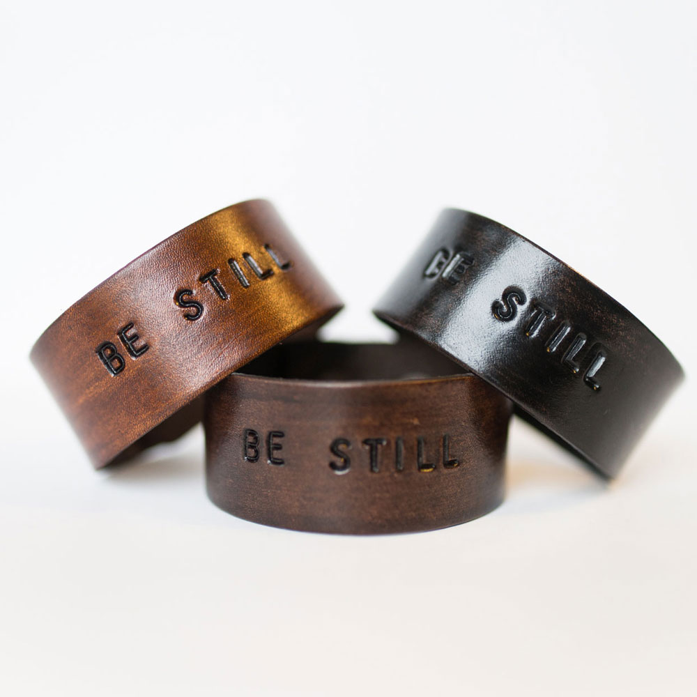 Be Still Leather Cuff