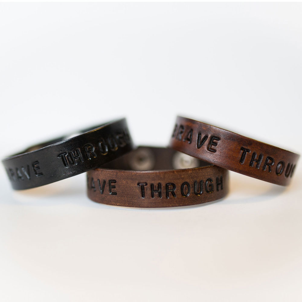 Brave Through It Leather Cuff