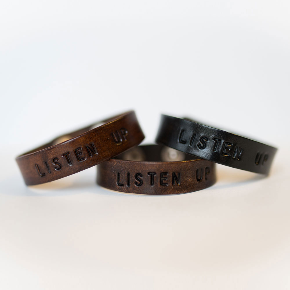 Listen Up Leather Cuff