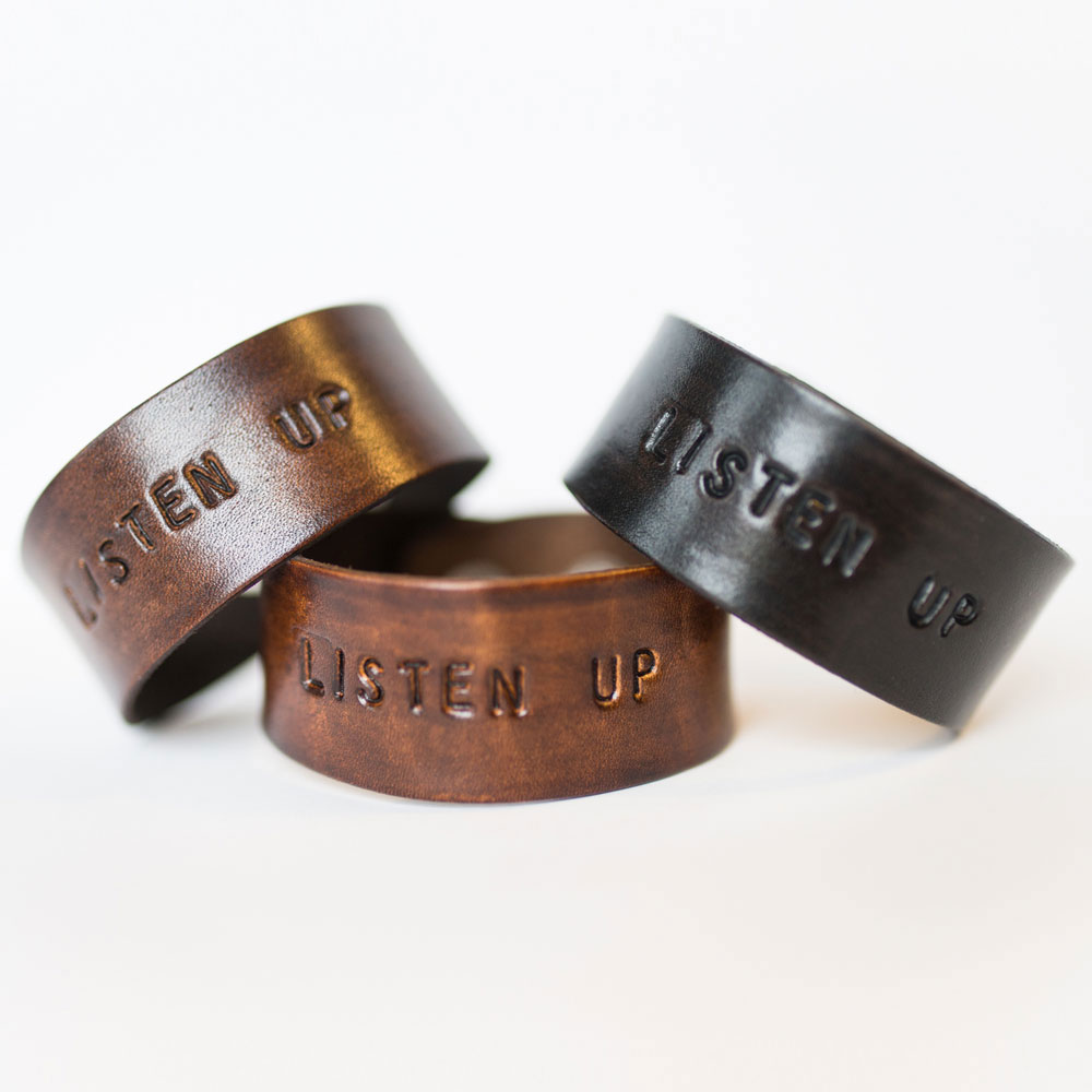 Listen Up Leather Cuff